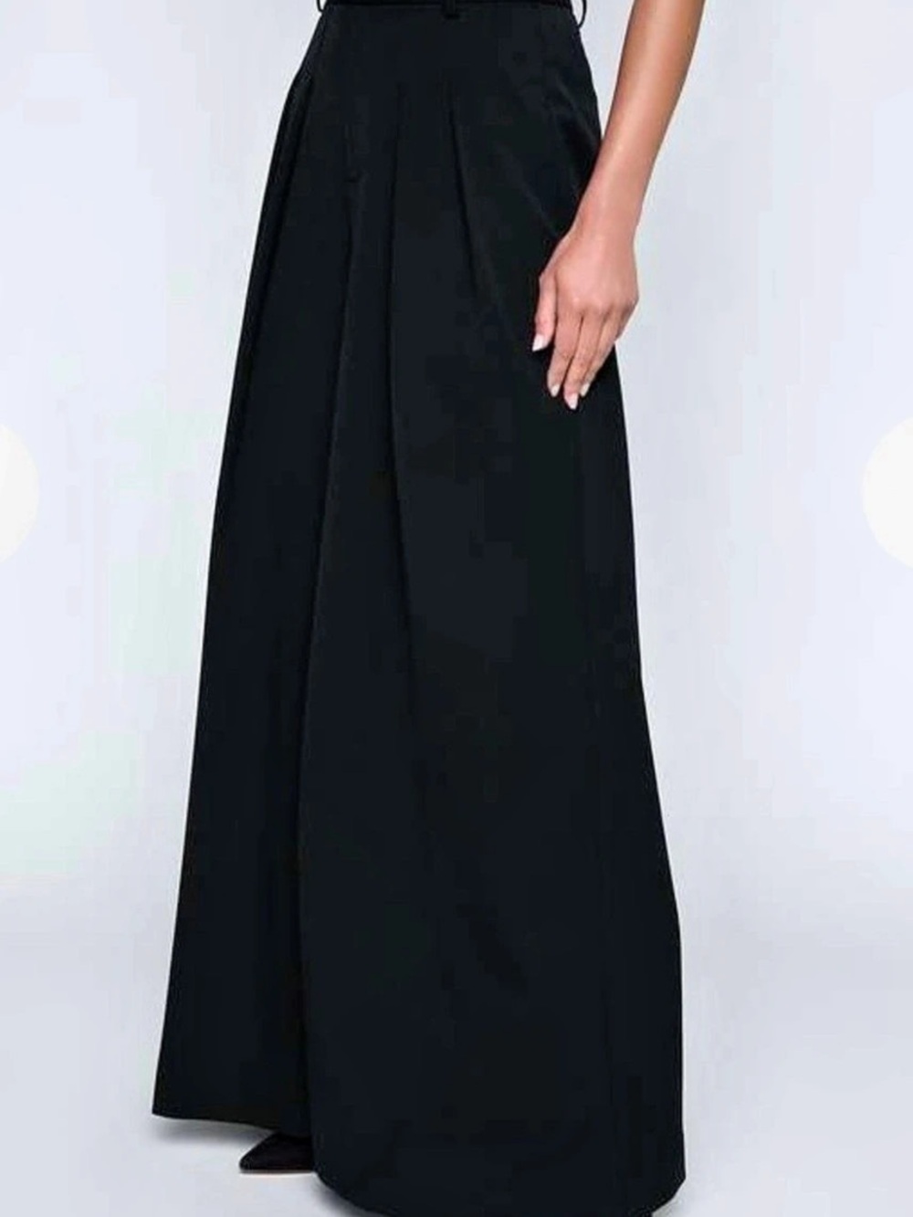 L'AGENCE Chelsy Wide Leg Pant Black Size 8